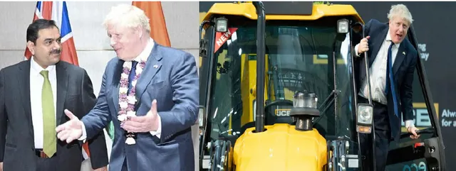 ଭାରତରେ ବ୍ରିଟେନ ପ୍ରଧାନମନ୍ତ୍ରୀ ଜନସନ: ସାବରମତୀ ଆଶ୍ରମ ବୁଲିଲେ, ଜେସିବି ଚଢ଼ିଲେ