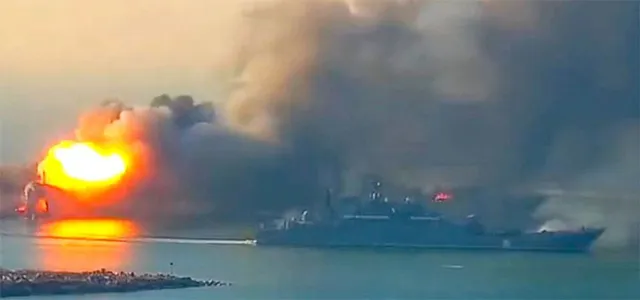 ୫୧ ଦିନରେ ୟୁକ୍ରେନ୍‌ ଯୁଦ୍ଧ: ରୁଷ୍‌ର ଯୁଦ୍ଧ ଜାହାଜ ଧ୍ବଂସ କଲା ୟୁକ୍ରେନ୍‌