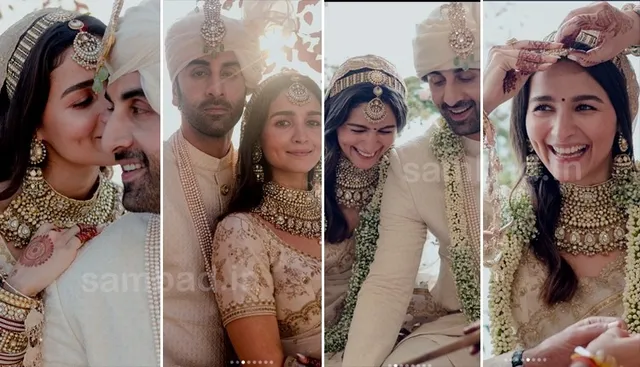 ବିବାହ ପରେ ସାମ୍ନାକୁ ଆସିଲା ଆଲିଆ-ରଣବୀରଙ୍କ ବର-ବଧୂ ବେଶର ଫଟୋ