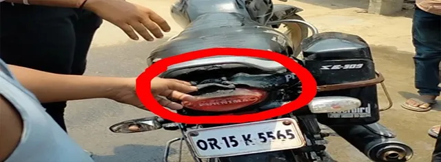 ଅଚାନକ ଜଳିଲା ବାଇକ