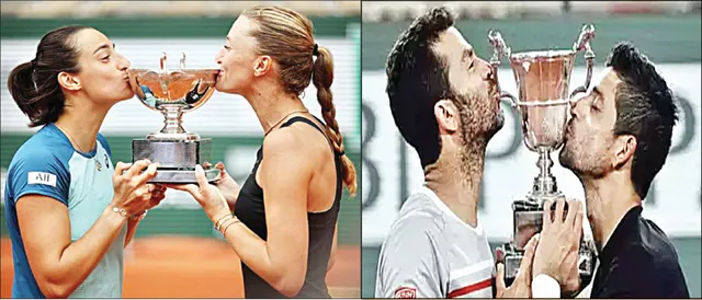 ଫ୍ରେଞ୍ଚ୍‌ ଓପନ୍‌: ପୁରୁଷ ଯୁଗଳ ଟ୍ରଫି ଜିତିଲେ ଆରେଭାଲୋ-ରୋଜର, ଗାର୍ସିଆ-ମ୍ଲାଡେନୋଭିକଙ୍କୁ ମହିଳା ଯୁଗଳ ଟ୍ରଫି