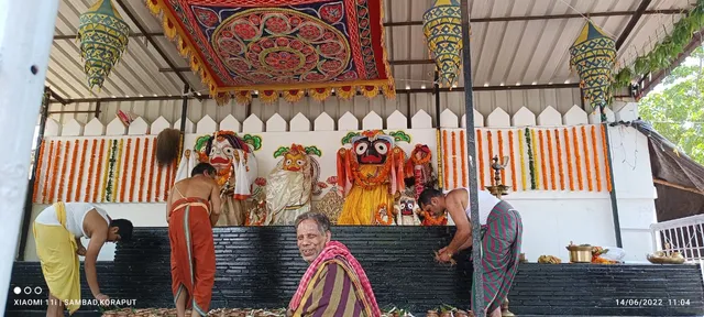 କୋରାପୁଟ: ସାବରଶ୍ରୀକ୍ଷେତ୍ରର ସ୍ନାନବେଦୀରେ ଶ୍ରୀଜିଉ