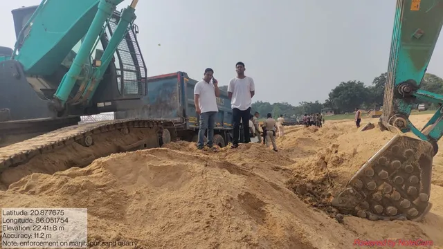 ବେଆଇନ ବାଲିଚାଲାଣ ଅଭିଯୋଗ: ବ୍ରାହ୍ମଣୀ ବାଲିଘାଟରେ ଚଢ଼ାଉ