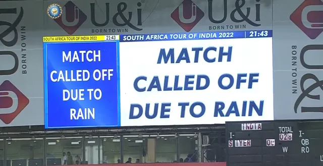 ବର୍ଷା ବିଗାଡ଼ିଦେଲା : ୫ମ ଟି-୨୦ ବାତିଲ, ସିରିଜ ୨-୨ରେ ଅମିମାଂସିତ ଭାବେ ଶେଷ