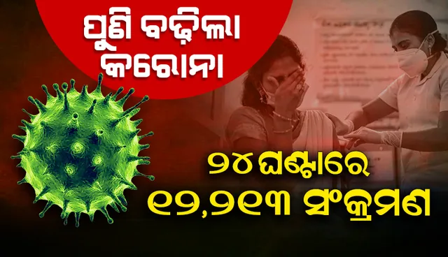 ପୁଣି ବଢ଼ିଲା କୋଭିଡ୍‌-୧୯ ସଂକ୍ରମଣ: ୨୪ ଘଣ୍ଟାରେ ଦେଶରେ ୧୨,୨୧୩ ଜଣ ଆକ୍ରାନ୍ତ; ୧୧ଜଣ ମୃତ