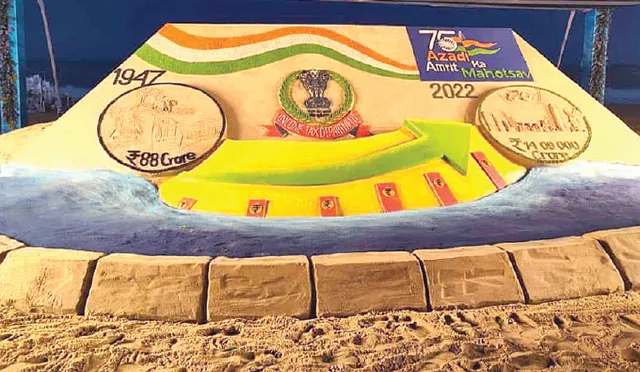 ଆୟକର ବିଭାଗର ‘ଆଇକନିକ୍‌ ସପ୍ତାହ’: ବାଲୁକା କଳାରେ ଆୟକର ଛବି