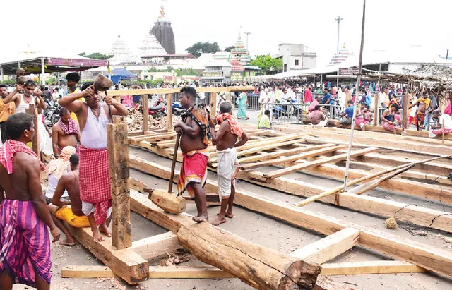 ପୁରୀ:‌ ତିନି ରଥର ୪୨ ଚକ, ୨୧ ଅଖ ଶେଷ