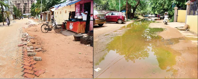 ସହିଦନଗରରେ ଶୋଚନୀୟ ସ୍ଥିତି: ଖରାଦିନେ ବି ରାସ୍ତାରେ ବନ୍ୟା