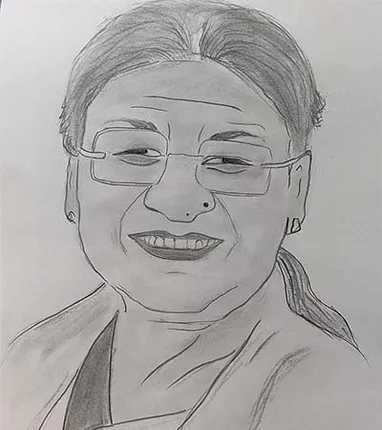 ପେନସିଲ ସ୍କେଚ୍‌ରେ ନୂତନ ରାଷ୍ଟ୍ରପତିଙ୍କୁ ଅଭିନନ୍ଦନ