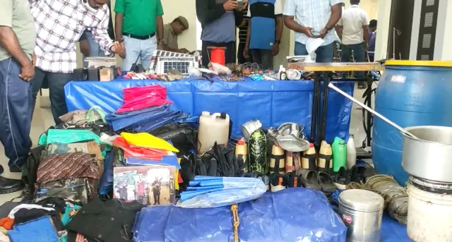 ଛତିଶଗଡ଼ ସୀମାନ୍ତ ପାଟଦରା ସଂରକ୍ଷିତ ଜଙ୍ଗଲରେ ମାଓ ଶିବିର ଠାବ: ବିପୁଳ ପରିମାଣର ମାଓ ସାମଗ୍ରୀ ଜବତ