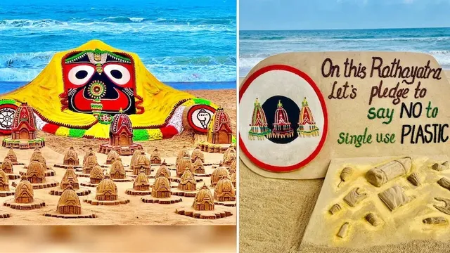 ମହାପ୍ରଭୁ ଶ୍ରୀଜଗନ୍ନାଥଙ୍କର ଏକ ସୁନ୍ଦର ବାଲୁକା ଶିଳ୍ପ କରି ଟ୍ବିଟ୍‌ କଲେ ବାଲୁକା ଶିଳ୍ପୀ ସୁଦର୍ଶନ ପଟ୍ଟନାୟକ