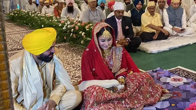 ଗୁର୍‌ପ୍ରୀତ୍‌ କୌର୍‌ଙ୍କୁ ବାହା ହେଲେ ପଞ୍ଜାବର ମୁଖ୍ୟମନ୍ତ୍ରୀ ଭଗୱନ୍ତ୍‌ ମାନ୍‌