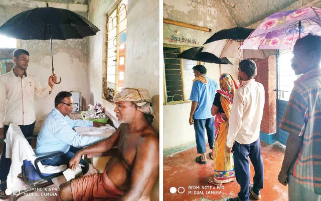 ପଣସପଦା ସ୍ୱାସ୍ଥ୍ୟକେନ୍ଦ୍ର: ଛତା ତଳେ ସ୍ବାସ୍ଥ୍ୟସେବା