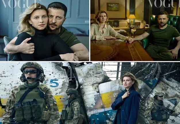 ଯୁଦ୍ଧ ଭିତରେ ମାଗାଜିନ୍‌ ପାଇଁ ଫଟୋସୁଟ୍‌ କଲେ ୟୁକ୍ରେନ ରାଷ୍ଟ୍ରପତି-ପତ୍ନୀ