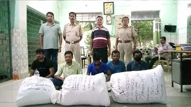 ୬୦ କେଜି ଗଞ୍ଜେଇ ଜବତ, ୫ ଗିରଫ