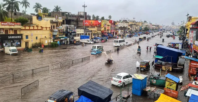 ପୁରୀରେ ପ୍ରବଳ ବର୍ଷା।