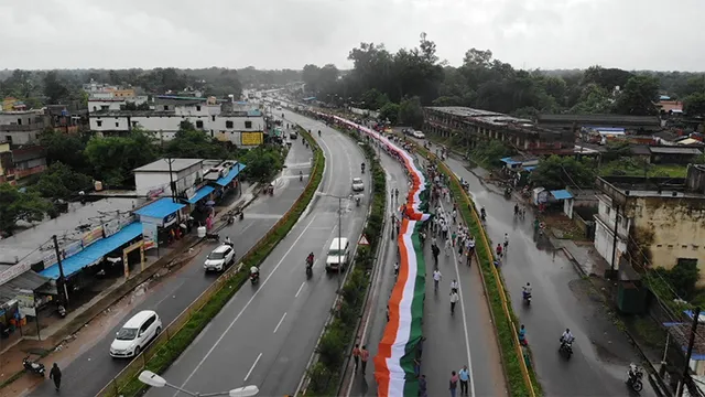 ଅତାବିରାରେ ୫ ଶହ ମିଟର ଲମ୍ବର ତ୍ରିରଙ୍ଗା ଶୋଭାଯାତ୍ରା