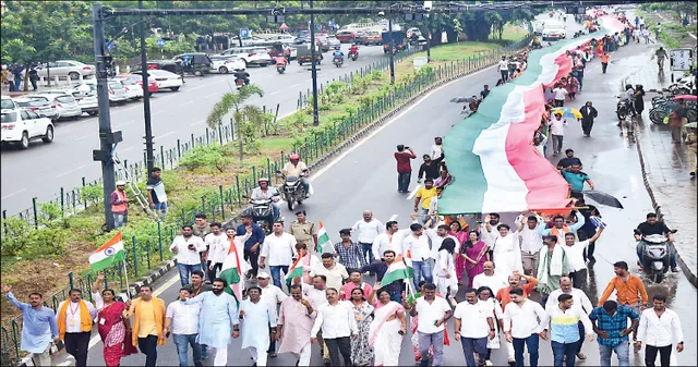 ଜିଲ୍ଲା ବିଜେପିର ତ୍ରିରଙ୍ଗା ଯାତ୍ରା