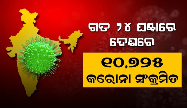 ଆଜି ମଧ୍ୟ ୧୦ ହଜାର ଉପରେ ଦେଶରେ କୋଭିଡ୍‌-୧୯ ଦୈନିକ ସଂକ୍ରମଣ; ୯୫ ହଜାର ତଳେ ସକ୍ରିୟ ଆକ୍ରାନ୍ତଙ୍କ ସଂଖ୍ୟା
