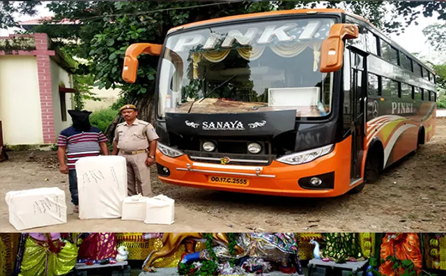 ପିଙ୍କି ବସ୍‌ରୁ ୬ ପେଟି ସିରପ୍‌ ଜବତ, କଣ୍ଡକ୍ଟର ଗିରଫ  