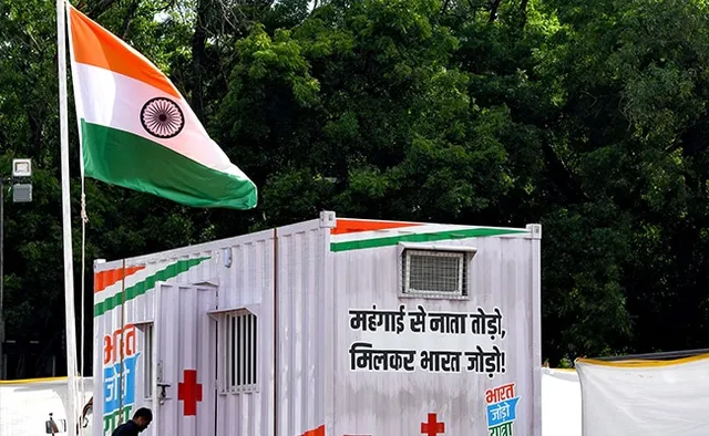 କଂଗ୍ରେସ ପଦଯାତ୍ରାରେ ଯାଉଥିବା ରାହୁଲ୍‌ଙ୍କ ପାଇଁ ଶୀତତାପ ନିୟନ୍ତ୍ରିତ ସ୍ବତନ୍ତ୍ର କଣ୍ଟେନର୍‌