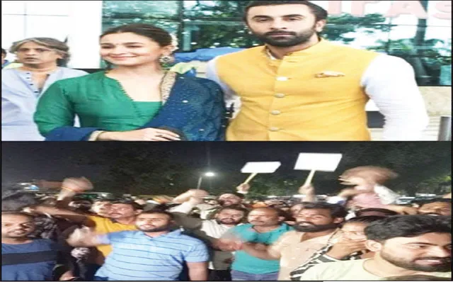 ଗୋମାଂସ ସପକ୍ଷ ମନ୍ତବ୍ୟ ମହଙ୍ଗା ପଡ଼ିଲା: ମହାକାଳ ମନ୍ଦିରରେ ରଣବୀର-ଆଲିଆଙ୍କୁ ବିରୋଧ