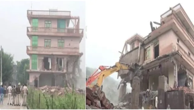 ଯୋଗୀଙ୍କ ରାସ୍ତାରେ ଖଟ୍ଟର ସରକାର: ଗ୍ୟାଙ୍ଗଷ୍ଟରର ଘରକୁ ମାଟିରେ ମିଶାଇଦେଲା ବୁଲଡୋଜର