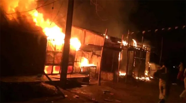 ନିଆଁ ଲାଗି ପରିବା ଦୋକାନ ଭସ୍ମୀଭୂତ