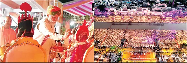 ଅଯୋଧ୍ୟା ଦୀପୋତ୍ସବରେ ସାମିଲ ହେଲେ ପ୍ରଧାନମନ୍ତ୍ରୀ: ସରଯୂ ତଟରେ ୧୫ ଲକ୍ଷ ଦୀପ ଜଳିଲା