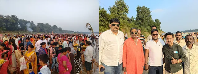 ରାଉରକେଲା ୨୫ ଘାଟରେ ଛଟ୍‌ ପର୍ବ, ଅସ୍ତମିତ ସୂର୍ଯ୍ୟଙ୍କୁ ପ୍ରଥମ ଅର୍ଘ୍ୟ