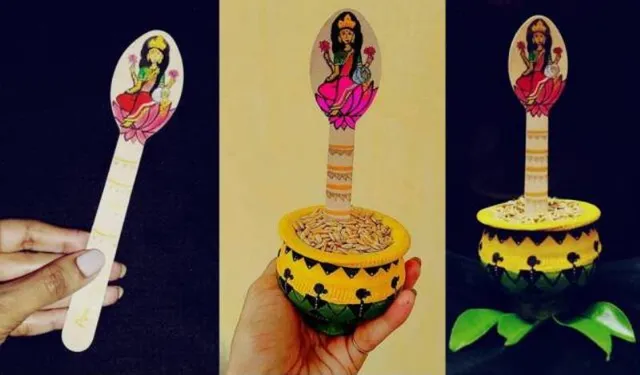 କାଠ ଚାମଚରେ ମହାଲକ୍ଷ୍ମୀ, ନିଆରା ଢଙ୍ଗରେ ପ୍ଲାଷ୍ଟିକ ବର୍ଜନର ବାର୍ତ୍ତା