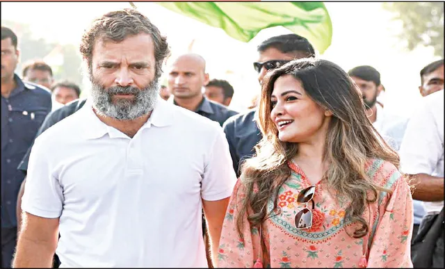 ଭାରତ ଯୋ‌ଡ଼ୋ ଯାତ୍ରାରେ ରାହୁଲଙ୍କ ସହ ଯୋଗଦେଲେ ଅଭିନେତ୍ରୀ ରିୟା ସେନ୍‌