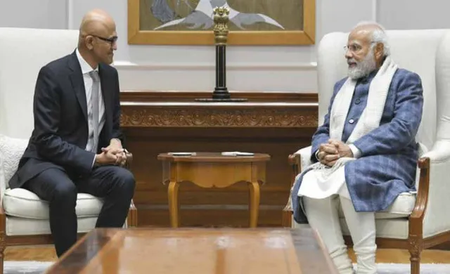 ଭାରତରେ ପ୍ରଯୁକ୍ତିର ବହୁଳ ବ୍ୟବହାର ଦେଖି ନାଦେଲା ଚକିତ