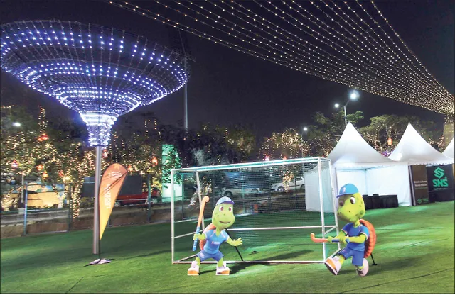 ହକି ଫିଭର୍‌: ରଙ୍ଗିନ ଆଲୋକ ଓ କଳାକୃତିରେ ଝଲସୁଛି ଭୁବନେଶ୍ବର