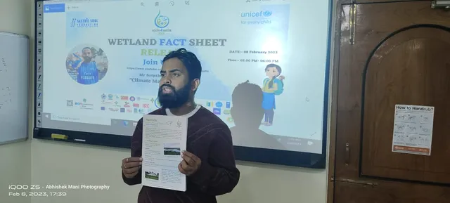 ଓଡ଼ିଶାର କ୍ଲାଇମେଟ ମ୍ୟାନ୍ ସତ୍ୟବ୍ରତ ସାମଲଙ୍କ ଦ୍ୱାରା ୟୁଥ୍ ଫର ୱାଟର୍ ତରଫରୁ ଆର୍ଦ୍ରଭୂମି ତଥ୍ୟାବଳୀ ରିଲିଜ୍