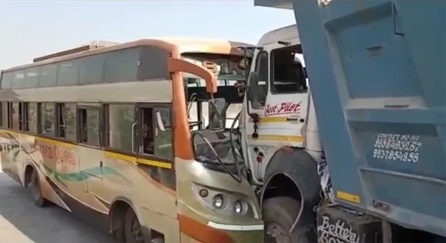 ବସ୍‌-ହାଇୱା ଧକ୍କା, ୧୪ ଯାତ୍ରୀ ଆହତ