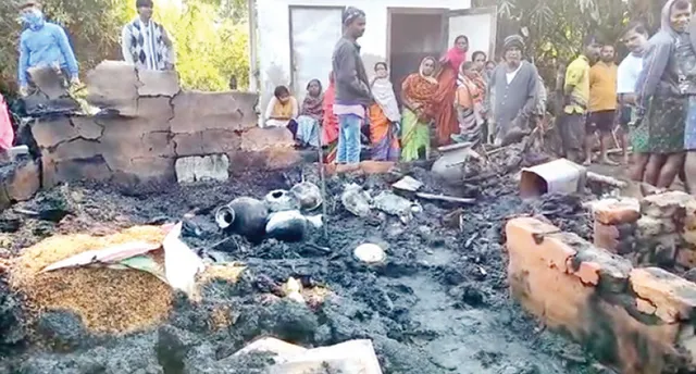ବାଲିମେଦରେ ଭୟାବହ ଅଗ୍ନିକାଣ୍ତ : ୨୨ ପରିବାରର ୪୬ ବଖରା ଭସ୍ମୀଭୂତ