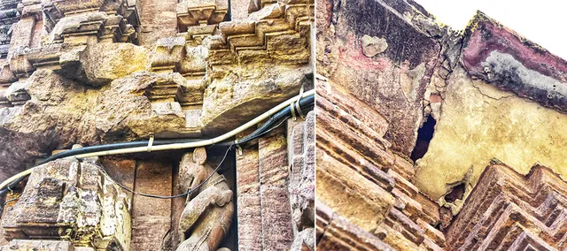 ଶ୍ରୀମନ୍ଦିର ରକ୍ଷଣାବେକ୍ଷଣରେ ଅବହେଳା: ସିଂହଦ୍ବାର ଗୁମୁଟ ପାର୍ଶ୍ବରେ ଫାଟ, ଭାଙ୍ଗିଯାଉଛି ପ୍ରାଚୀନ ମୂର୍ତ୍ତି