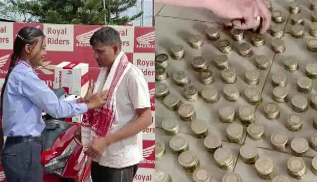 ବର୍ଷ ବର୍ଷ ଧରି ସଂଚୟ କରିଥିବା କଏନ ନେଇ ସ୍କୁଟର କିଣିବାକୁ ପହଞ୍ଚିଲେ ବ୍ୟବସାୟୀ