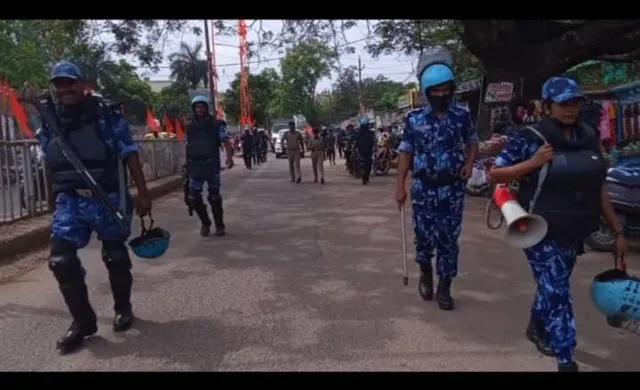 ଶ୍ରୀରାମ ନବମୀ ପାଇଁ ଭଦ୍ରକ ପୁଲିସର ଫ୍ଲାଗ ମାର୍ଚ୍ଚ