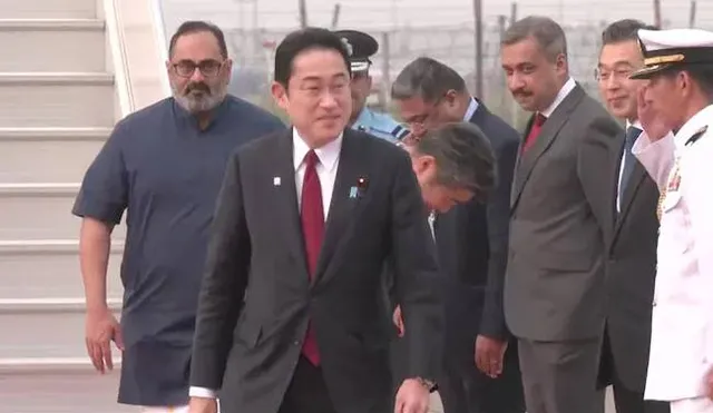 ୨୭ ଘଣ୍ଟିଆ ଗସ୍ତରେ ଆସି ଭାରତରେ ପହଞ୍ଚିଲେ ଜାପାନର ପ୍ରଧାନମନ୍ତ୍ରୀ ଫୁମିଓ କିଶିଦା