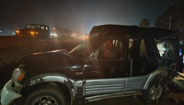 ରାସ୍ତାତଳକୁ ଖସିଲା ଗୋରୁ ବୋଝେଇ ସ୍କର୍ପିଓ: ଗୋଟିଏ ଗାଈ ଗୁରୁତର, ୩ ଗୋରୁ ଉଦ୍ଧାର