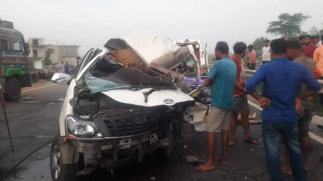 ଅଧା ରହିଗଲା ଜଗାଦର୍ଶନ: ଟ୍ରକ୍‌କୁ ପଛପଟୁ ଧକ୍କା ଦେଲା କାର, ଜଣେ ମୃତ