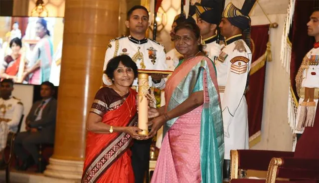 ରାଷ୍ଟ୍ରପତିଙ୍କଠାରୁ ପଦ୍ମଶ୍ରୀ ସମ୍ମାନ ଗ୍ରହଣ କଲେ କ୍ରିଷ୍ଣା ପଟେଲ