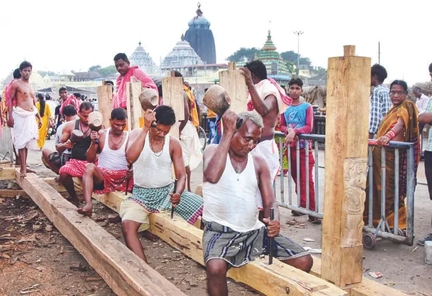 ତିନି ରଥର ଦଣ୍ଡା ଫ୍ରେମ୍‌ ନିର୍ମାଣ ଶେଷ