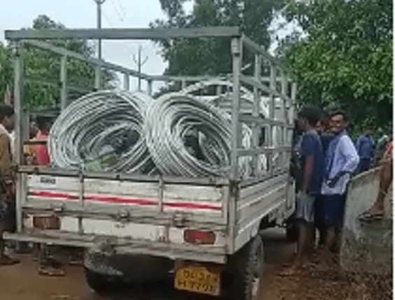 ୫ ଲକ୍ଷ ଟଙ୍କାର ବିଦ୍ୟୁତ ତାର ଜବତ