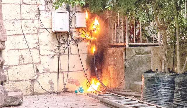 ଶ୍ରୀମନ୍ଦିର ମେଘନାଦ ପାଚେରିରେ ନିଆଁ