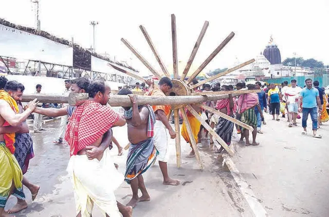 ରଥଖଳା ଚଳଚଞ୍ଚଳ: ତିନି ରଥର ଦୁଇଟି ଲେଖାଏଁ ନାହାକା ଚକର ନିର୍ମାଣ କାର୍ଯ୍ୟ ଶେଷ