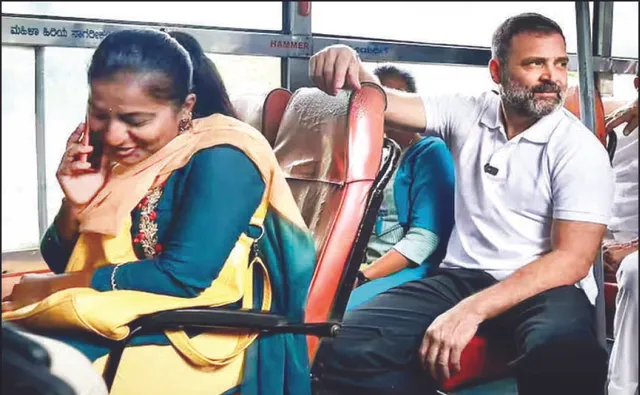 କର୍ଣ୍ଣାଟକ ନିର୍ବାଚନ: ପ୍ରଚାର ସରିଲା, ଲୋକଙ୍କ ସହ ବସ୍‌ ଯାତ୍ରା କଲେ ରାହୁଲ