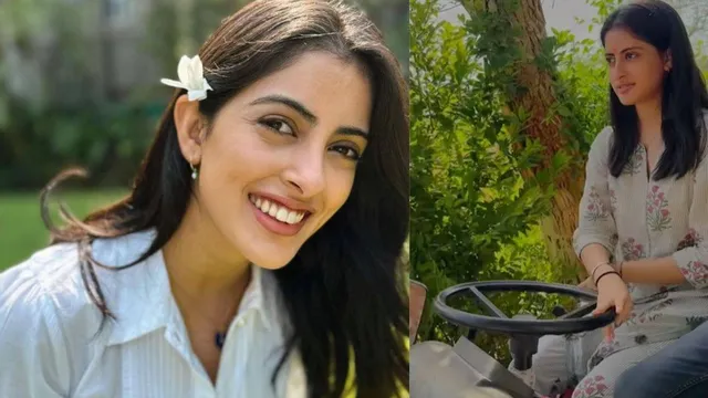 ଅମିତାଭ ବଚ୍ଚନଙ୍କ ନାତୁଣୀ ନବ୍ୟାଙ୍କ ଦେଶୀ ଲୁକ୍‌; ଦାମୀ କାର ଛାଡ଼ି ଚଳାଇଲେ ଟ୍ରାକ୍ଟର